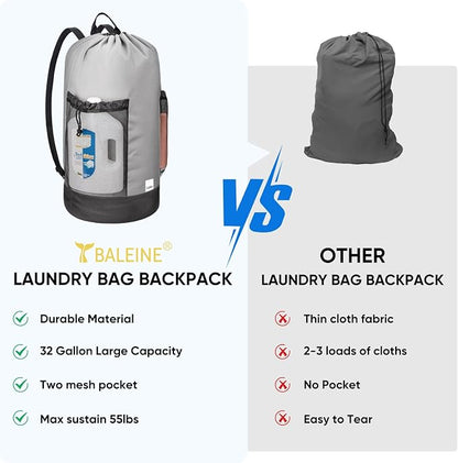 BALEINE 150L Laundry Bag Backpack, 900D Oxford Fabric Large Travel Laundry Bags - Image 5