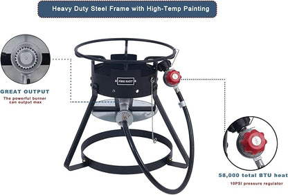 Fire Riot 10QT Outdoor Fish Fryer Kit – Heavy-Duty Aluminum Pot, 6.7QT Basket - Image 3