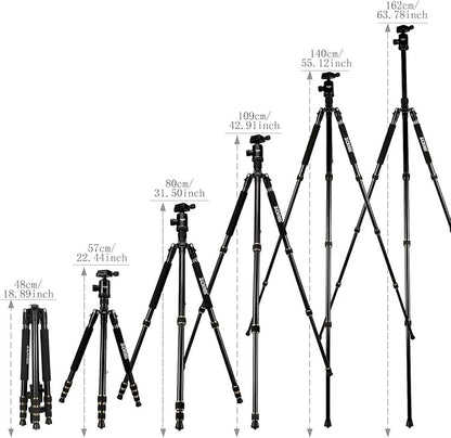 ZOMEI Z688 Travel Camera Tripod Aluminum Alloy Portable Monopod with Ball Head ann Carrying Bag for Canon Nikon Sony DSLR Camera