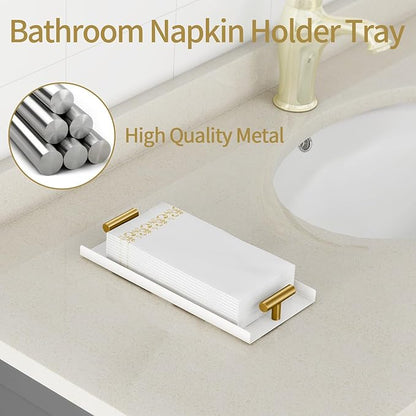 STWWO Napkin Holder for Bathroom, Guest Towel Holder Tray for Bathroom - Image 2