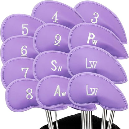 FINGER TEN Premium Synthetic Leather Stylish Iron & Wedge Golf Head Covers by FINGERTENSport