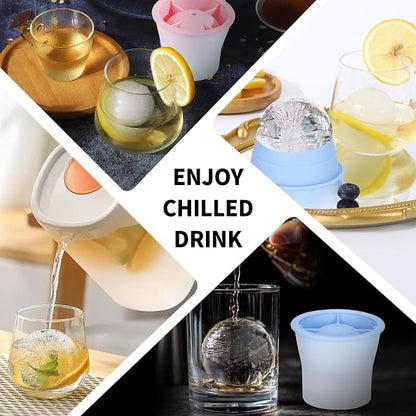 Ice Molds 4 PCS, Silicone Sphere Ice Mold Maker, Stackable Easy Release Circle - Image 6