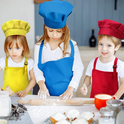 Tamicy 10 Pieces Kids Chef Hat and Apron Set - Image 3