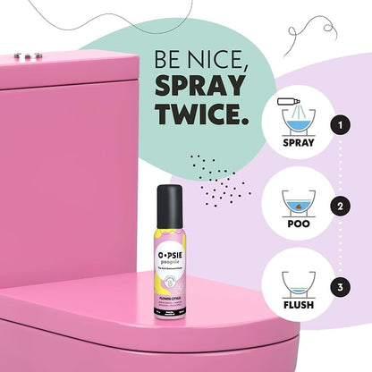 OOPSIE POOPSIE - Flower Citrus - Before & After You Go Toilet Spray 2oz - - Image 3