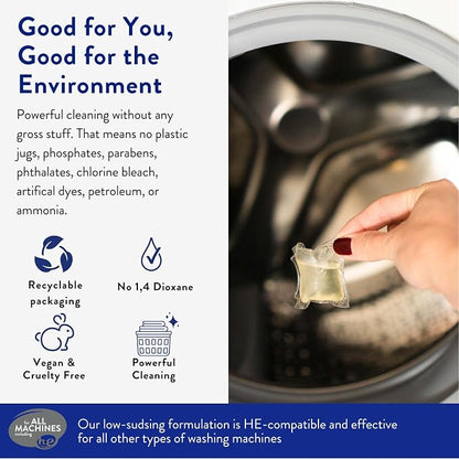 The Clean People Ultra Concentrated Laundry Detergent Pods, Fragrance Free - Image 2
