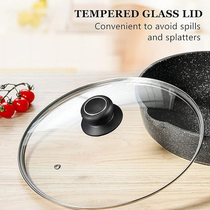 12 Inch Glass Lid for Frying Pan Lid, Pan Lid, Pot Cover, Compatible - Image 7