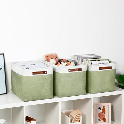 DULLEMELO 16 inch Fabric Storage Basket, Decorative Storage Boxes - Image 2