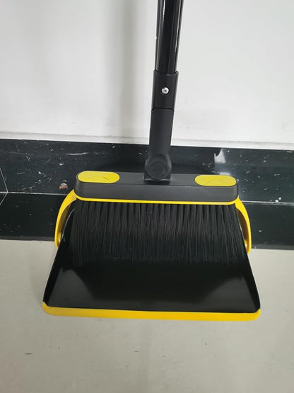 JEHONN Broom and Dust Pan, 54.3 inches Long Handle Swivel Brush, Upright - Image 12