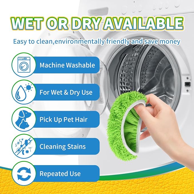 6Pcs Reusable Microfiber Mop Pads Compatible - Image 6