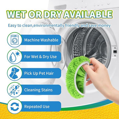 6Pcs Reusable Microfiber Mop Pads Compatible - Image 6