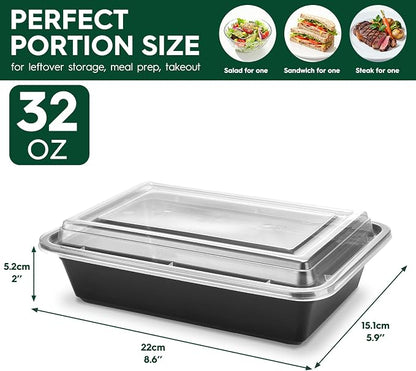 Glotoch Meal Prep Containers 32oz 50 Pack - Image 5