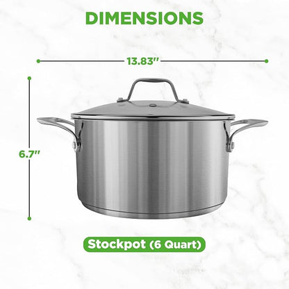 NutriChef 6-Quart Stainless Steel Stockpot – 18/8 Food Grade Heavy-Duty - Image 5