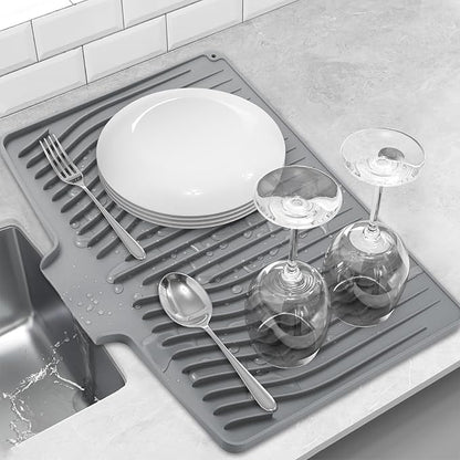 Silicone Dish Drying Mat for Kitchen Counter, Dish Drainer Mat, Non-Slip Drying by Unknown