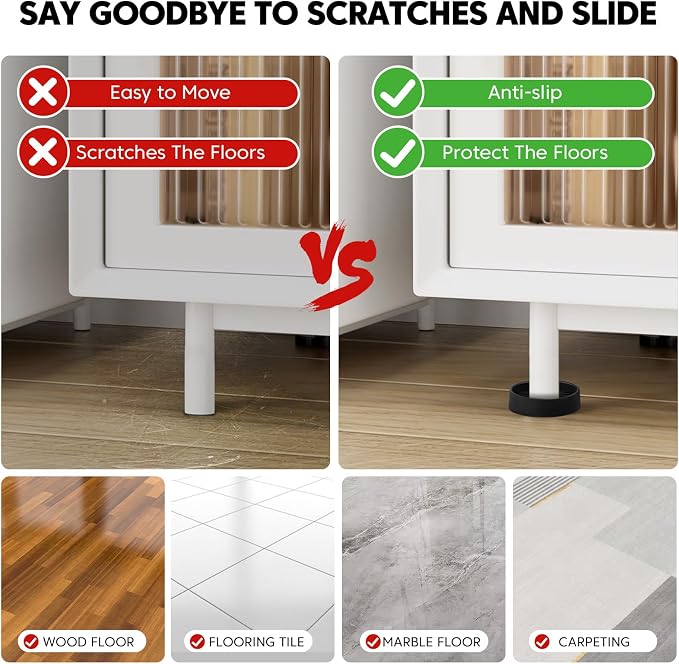 Rubber Non-Slip Furniture Pads Furniture Casters Cup Floor Protector - Image 5