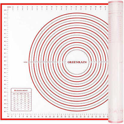 Silicone Pastry Mat Extra Thick Large Non Stick Baking Supplies Kitchen Counter by GREENRAIN