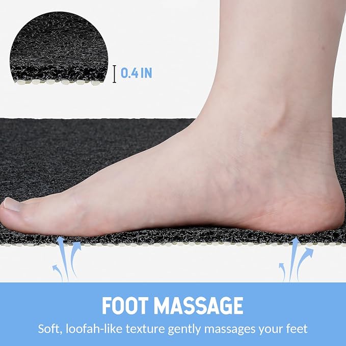 Non-Slip Bathtub Mat, Anti Slip Shower Mat, Fast Drying Bathtub Mats, Foot - Image 4