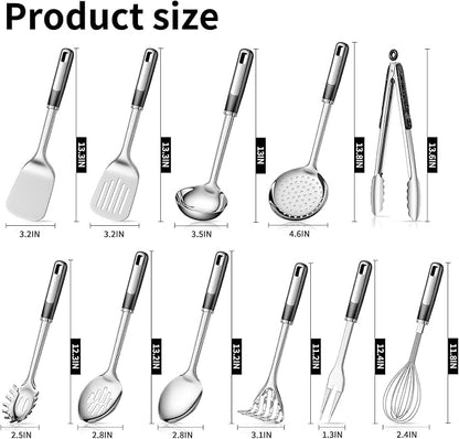 Stainless Steel Kitchen Utensil Set – Premium Thickened Cooking Utensils Set - Image 2