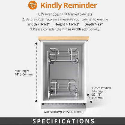ZOINLIY Pull Out Cabinet Organizer, Versatile Slide Out Kitchen Organizers and - Image 5
