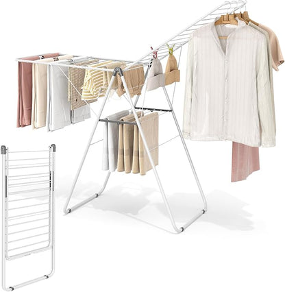 KINGBOARD Clothes Drying Rack Foldable, Metal Drying Rack Clothing - Image 7