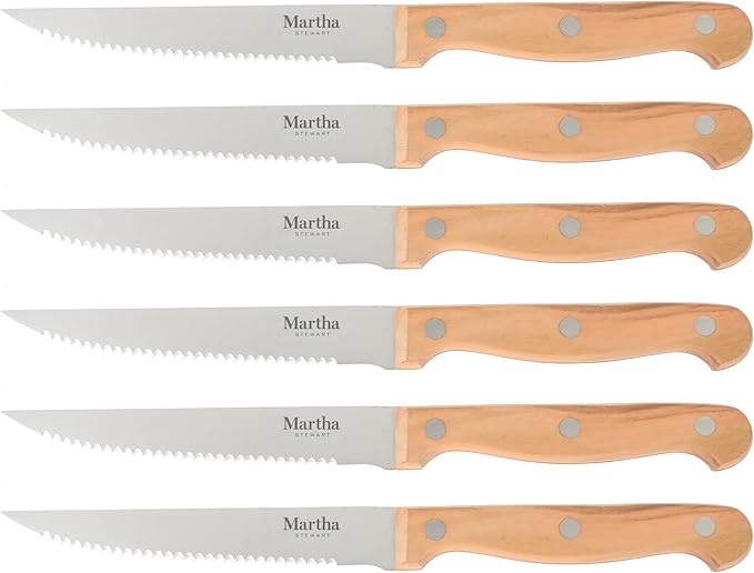 Martha Stewart Austenwood 15-Piece Knife Block Set, German Stainless Steel - Image 7
