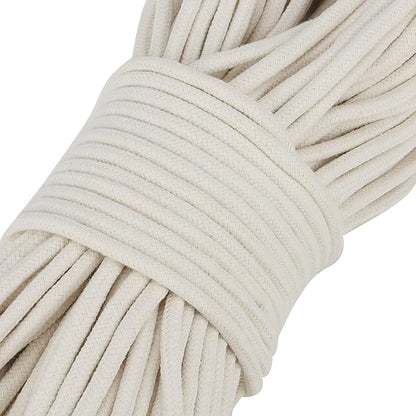 SOUJAP 328 Feet Cotton Clothesline Rope, 1/4 Inch White Cotton Clothesline Rope - Image 6