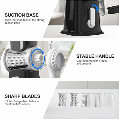 Ourokhome Rotary Cheese Grater Cheese Shredder - Image 4