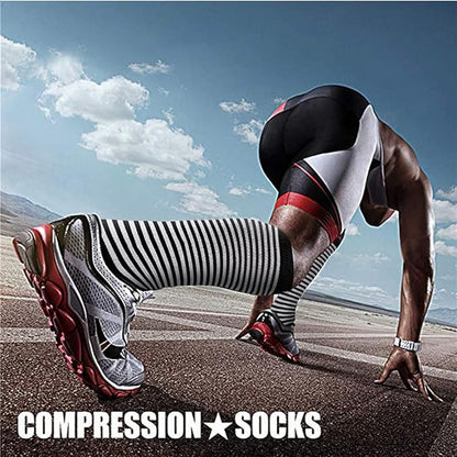 CHARMKING Compression Socks for Women & Men Circulation (3 Pairs) 15-20 mmHg is Best Support for Athletic Running Cycling