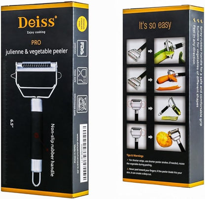Deiss PRO Dual Julienne Peeler & Vegetable Peeler - Image 2