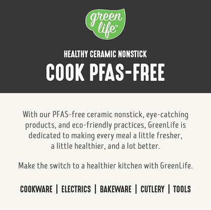 GreenLife 16 Piece Nonstick Cookware Set, Soft Grip Non-Toxic PFAS-Free Ceramic - Image 9