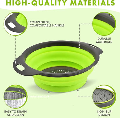 Silicone Collapsible Colander Sink Colander Collapsible Camping Versatile - Image 3