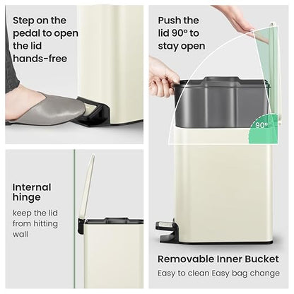 Cesun Small Bathroom Trash Can - Image 5