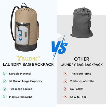 BALEINE 150L Laundry Bag Backpack, 900D Oxford Fabric Large Travel Laundry Bags - Image 5