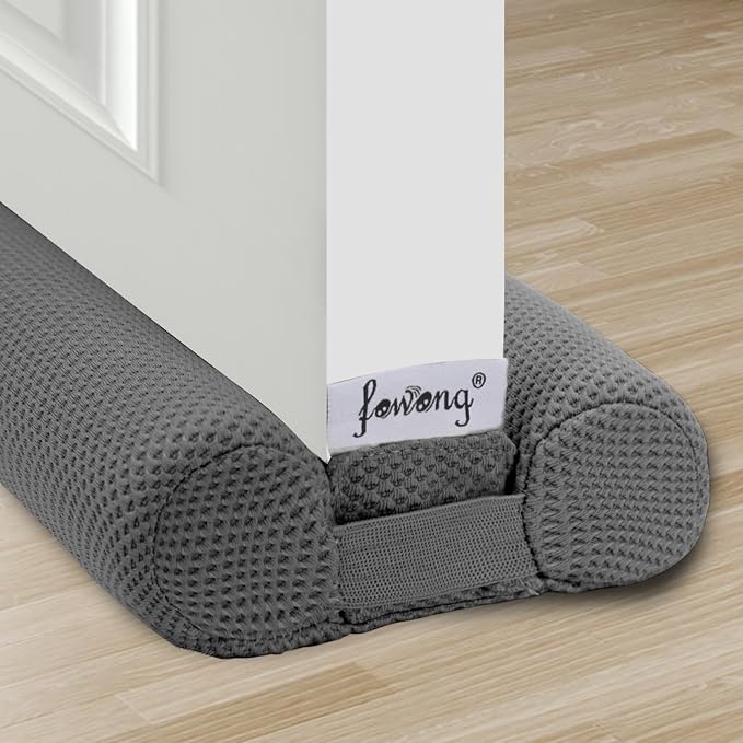 fowong 2 Pack Door Draft Stopper 30" Adjustable Under Door Noise Stopper by fowong