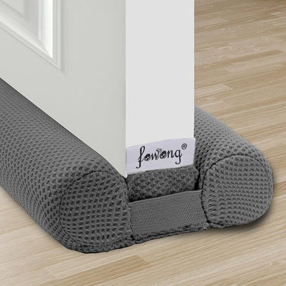 fowong 2 Pack Door Draft Stopper 30" Adjustable Under Door Noise Stopper by fowong