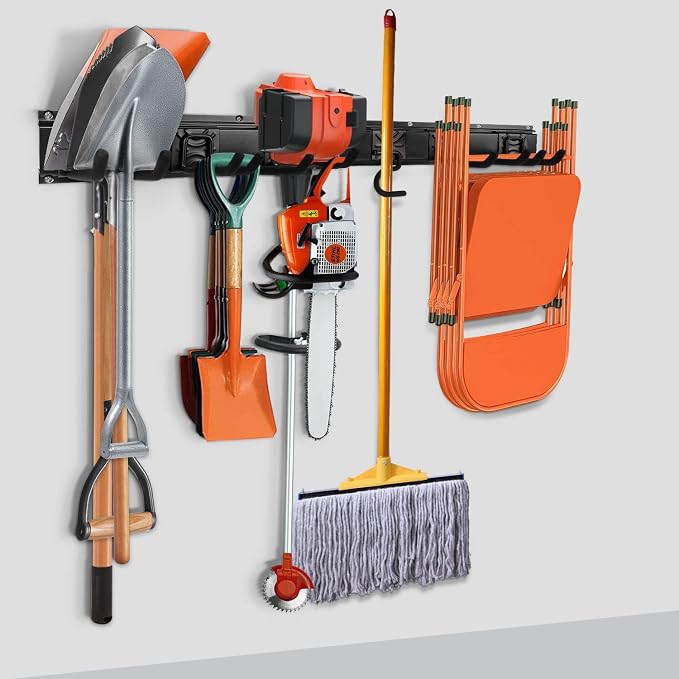 Garden Tool Storage Rack, Outdoor Power Tools Hangers by SMARTOLOGY