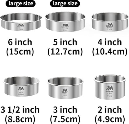 M JNGMEI 6 Pieces Stainless Steel Cookie Cutter Set 2'' - Image 3
