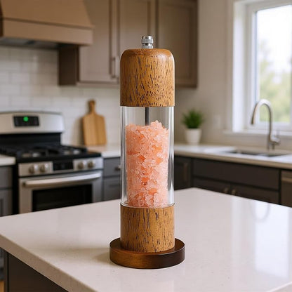 Wood Salt and Pepper Grinder, Salt Grinder and Pepper Mill, Oak Wood Shakers - Image 4