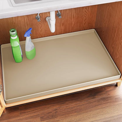 FLATO Waterproof Under Sink Mat 25" x 19" Shelf Liner by Unknown