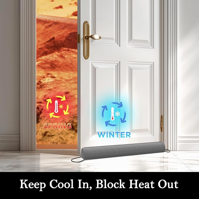 Sunolga 38" Door Draft Stopper Blocks Hot and Cold Air - Image 7