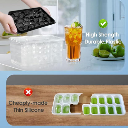 WIBIMEN Ice Cube Tray with Lid and Bin - Image 7