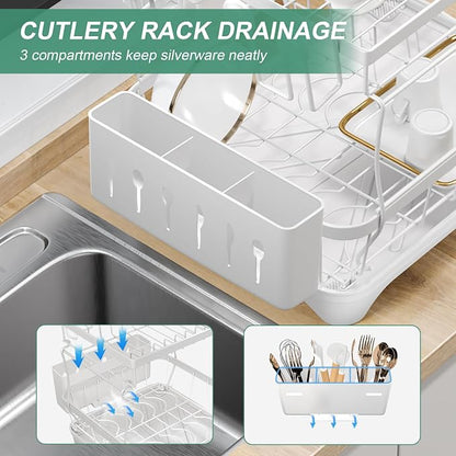 Dish Drying Rack, Two-Tier Dish Drying Rack - Image 3