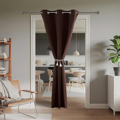Joydeco Blackout Door Curtain for Doorway Privacy 78 Inches Long, Grommet - Image 2