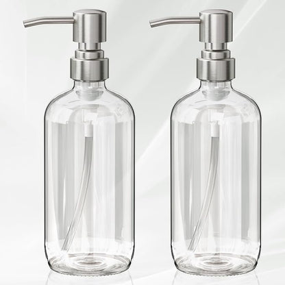 AmazerBath Soap Dispenser, 2 Pack Glass Soap Dispenser by AmazerBath