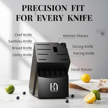 KnifeSaga Knife Set Premium, Kitchen Knife Block Set 14 Pcs Japanese High - Image 9