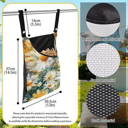 Daisy Clothespin Organizer Bag Shell Beach Clothespin Bags - Image 6