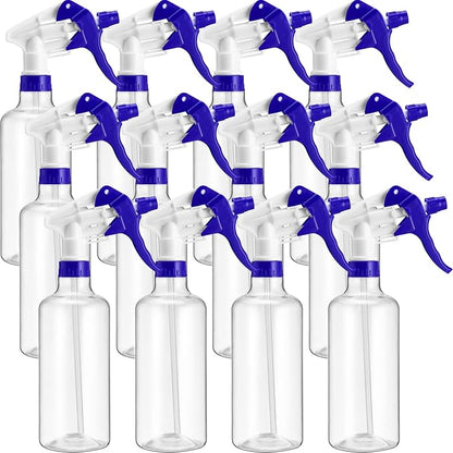 Eccliy 12 Pcs 16 Oz Plastic Spray Bottle, Adjustable Empty Reusable Sprayer by Eccliy