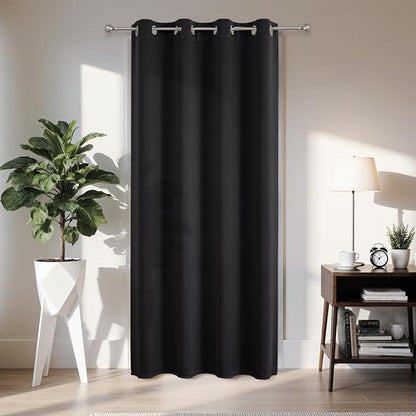 Joydeco Blackout Door Curtain for Doorway Privacy 84 Inches Long, Grommet by JOYDECO