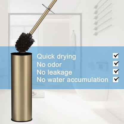 BGL Brushed Gold Toilet Brush and Holder, Stainless Steel Toilet Brushes - Image 4