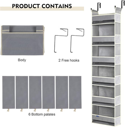 Over The Door Organizer 6-Shelves and 12 Side Pockets, Over The Door Storage - Image 7