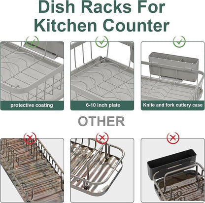 LIYI Dish Drying Rack, Adjustable Spout Design, Kitchen Dish Racks, Made of - Image 5
